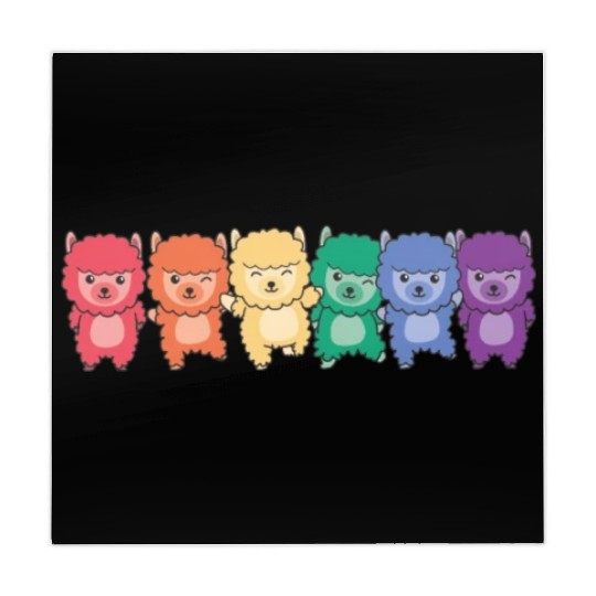 Rainbow Alpaca Flag Pride Lgbtq Cute Alpacas Mahjong Mats