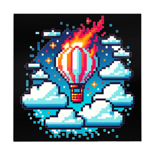 Pixel Skies Adventure: Hot Air Balloon Soar Mahjong Mats