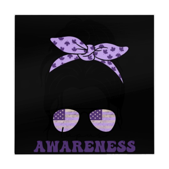 In May We Wear Purple Retro Lupus Awareness Month Mahjong Mats