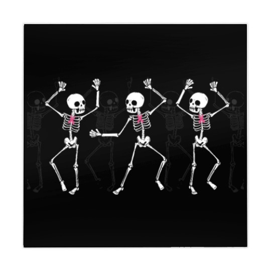 Breast Cancer Skeletons Dancing Awareness Skeleton Mahjong Mats