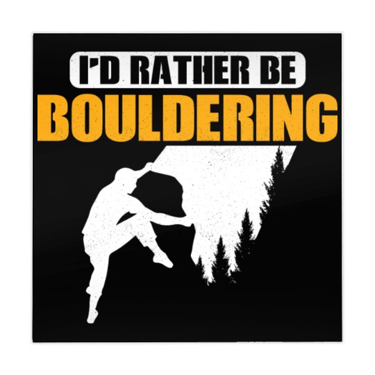 I'd Rather Be Bouldering Climbing Boulder Mahjong Mats