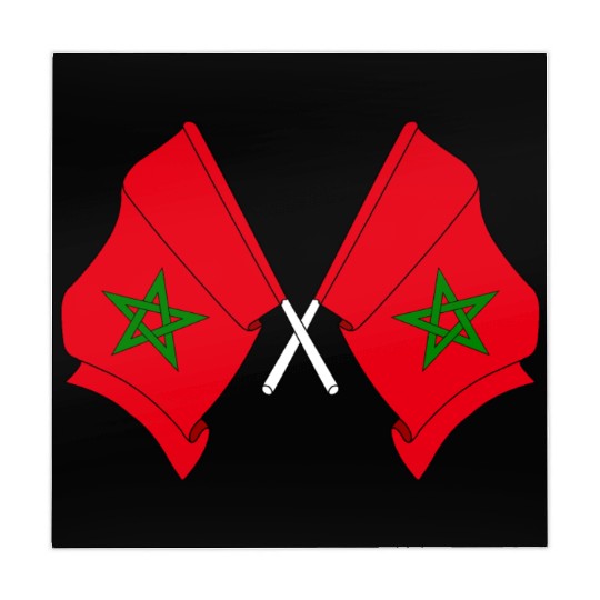 Two flags of Morocco crossed Mahjong Mats