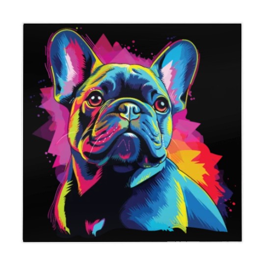 Watercolor Colorful French Bulldog Mahjong Mats