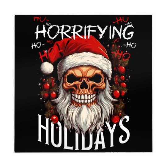 Skull Santa Claus Horrifying Holidays Mahjong Mats