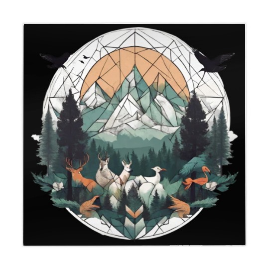 Geoforest Tapestry Mahjong Mats