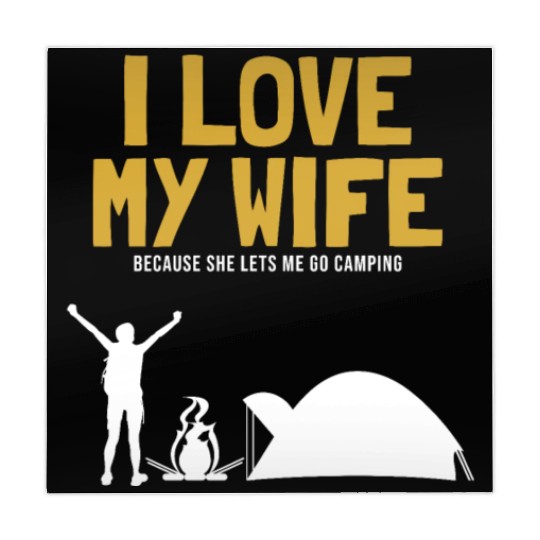I love my Wife Camping Glamping Backpacking Mahjong Mats