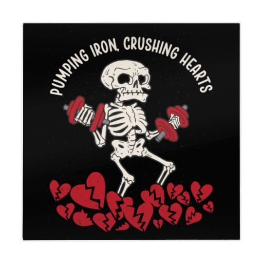 Anti Valentine´s Day Broken Heart Powerlifting Gym Mahjong Mats