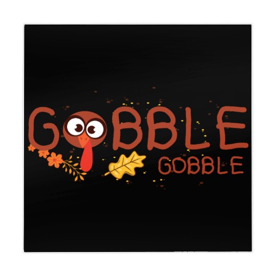 Thanksgiving Gobble Mahjong Mats Funny Turkey Graphic