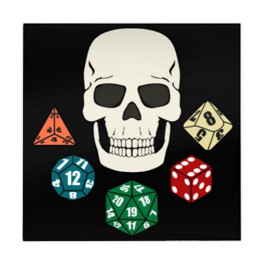TABLETOP GAMER DICE SKULL PIRATE JOLLY ROGER Mahjong Mats