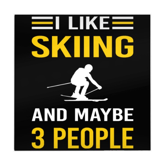 3 People Skiing Ski Skier Mahjong Mats