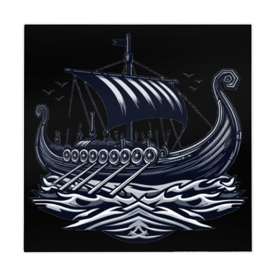 Viking Raiders: Norse Seafaring Art Mahjong Mats