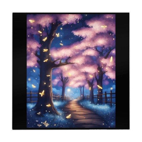Fireflies In Cherry Blossom Trees Mahjong Mats