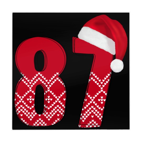 Age 87 - Congrats Christmas Number Eighty Seven Mahjong Mats