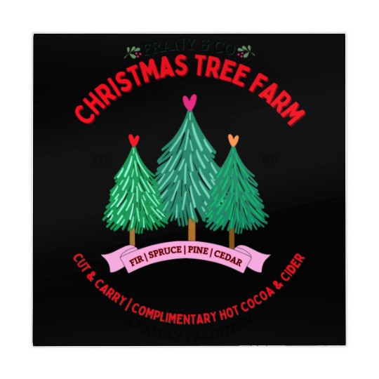 Frany & Co Christmas Tree Farm Mahjong Mats