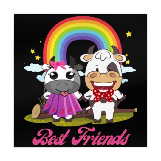 Cow Mooey Cute Strawberry Cow Best Friends Mahjong Mats
