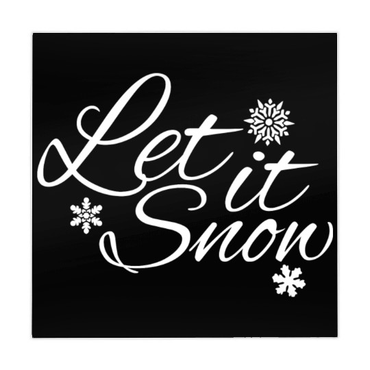 Let it Snow christmas design with snowflake Mahjong Mats