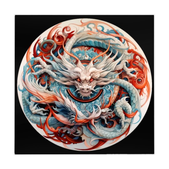 Chinese Dragon Mandala Art Mahjong Mats
