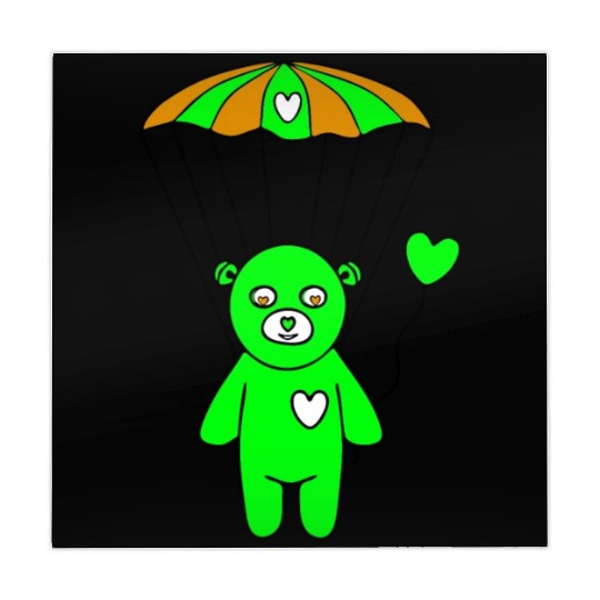 Teddy Bear - The Green Skydiver Mahjong Mats