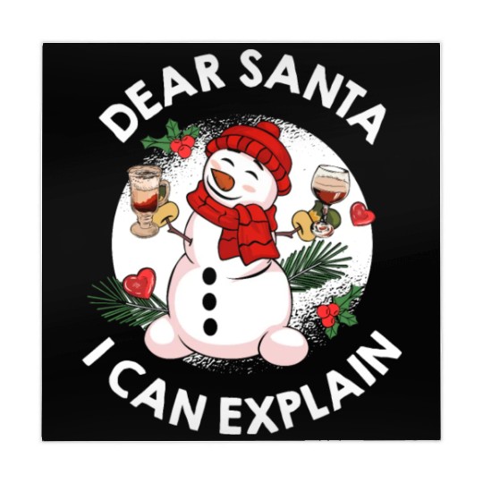Schneemann Dear Santa I can Explain Funny Mahjong Mats