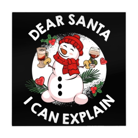 Schneemann Dear Santa I can Explain Funny Mahjong Mats