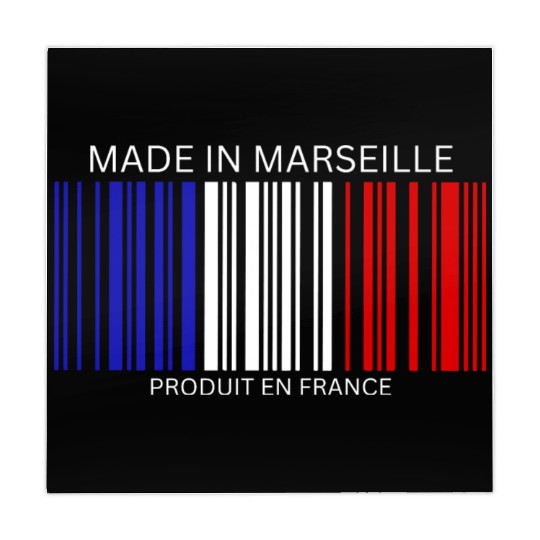 Marseille Barcode France Flag for French People Mahjong Mats