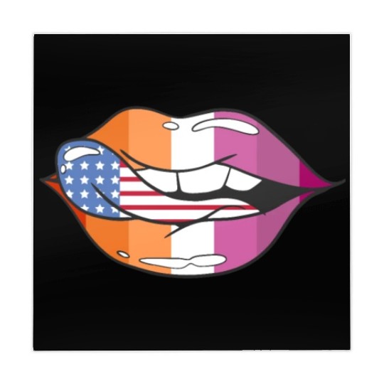 American Flag Tongue Lesbian Flag Lips LGBTQ Pride Mahjong Mats