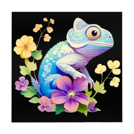 Cute Chameleon for Lizard Pet Lover Mahjong Mats