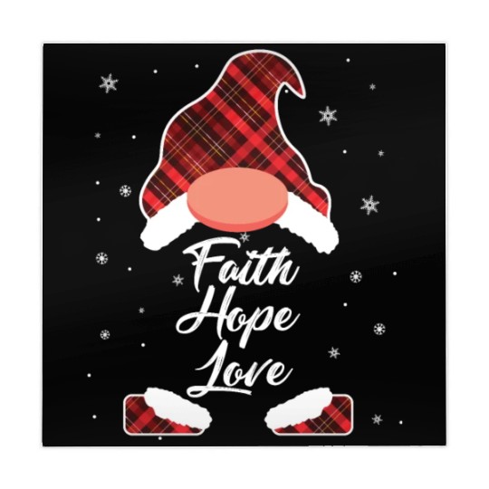 Faith Hope Love Religious Family Christmas Gnome Mahjong Mats
