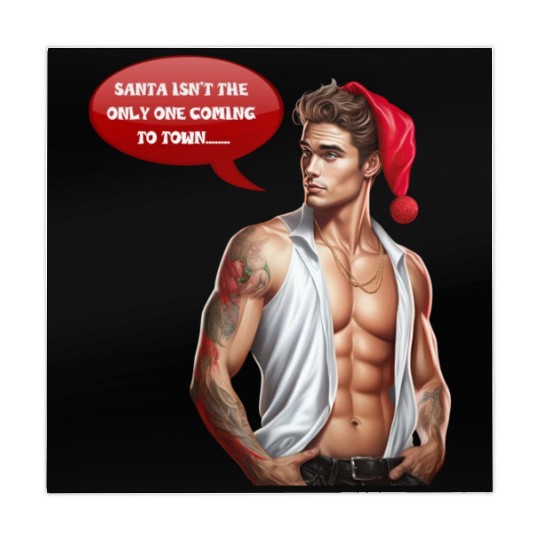 Christmas Nice Cute and Handsome Santa Hat Man Mahjong Mats