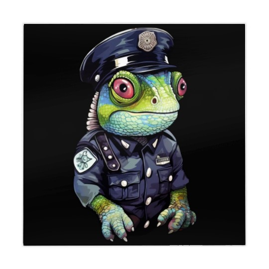 Chameleon policewoman Mahjong Mats