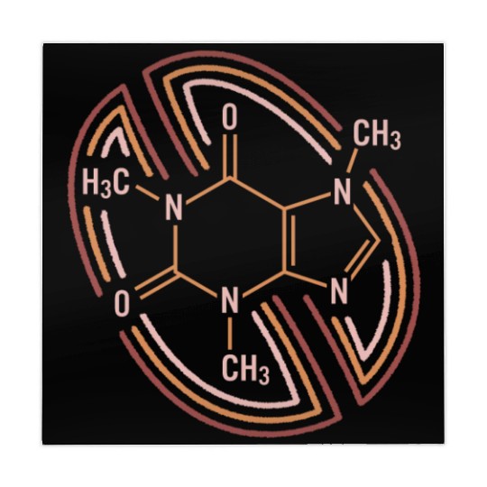 Chemistry Mahjong Mats, Caffeine Molecule Chemical I