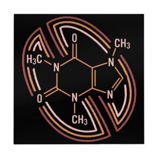 Chemistry Mahjong Mats, Caffeine Molecule Chemical I