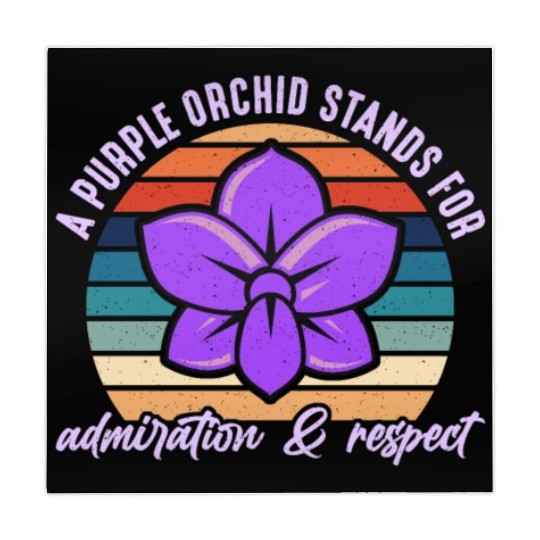 Orchids A Purple Orchid Stands Retro Horticulture Mahjong Mats
