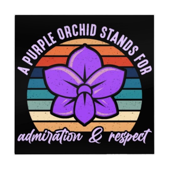 Orchids A Purple Orchid Stands Retro Horticulture Mahjong Mats