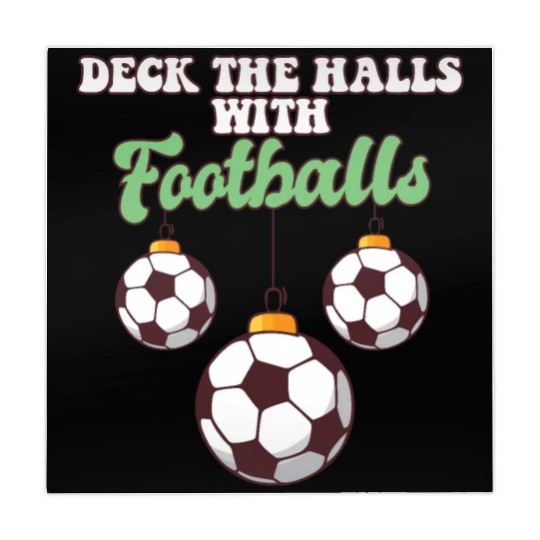 Football Player Coach Christmas Balls Deck The Mahjong Mats