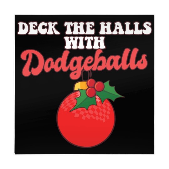 Dodgeball Player Coach Christmas Balls Deck The Mahjong Mats