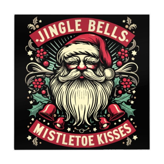 Jingle Bells Mistletoe Kisses Mahjong Mats