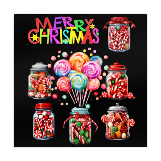 Merry Christmas Sweet Candy Canes Mahjong Mats