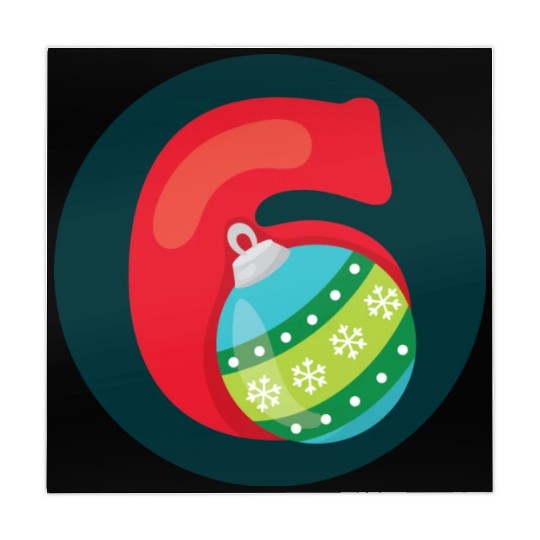 Number 6 Christmas Balls Age Six Mahjong Mats