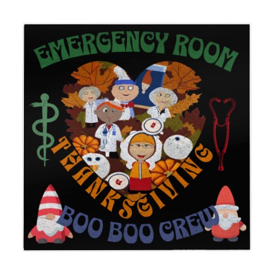 Emergency Room Thanksgiving Boo Boo crew Mahjong Mats