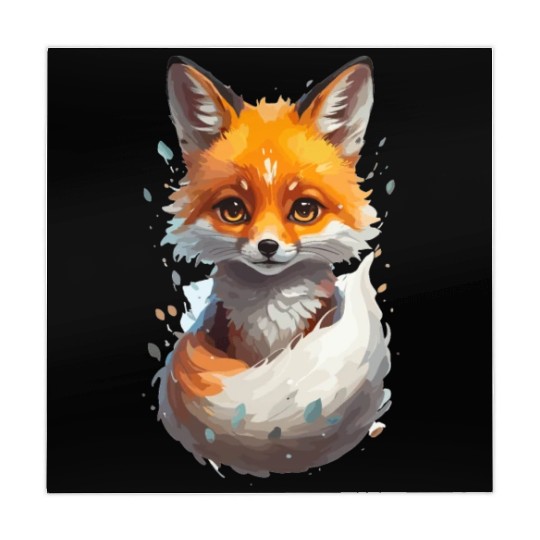 Cute Adorable Kawaii Autumn Fox Art Illustration Mahjong Mats