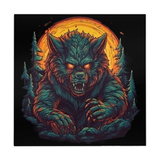 A mythical creature Werewolf Mahjong Mats