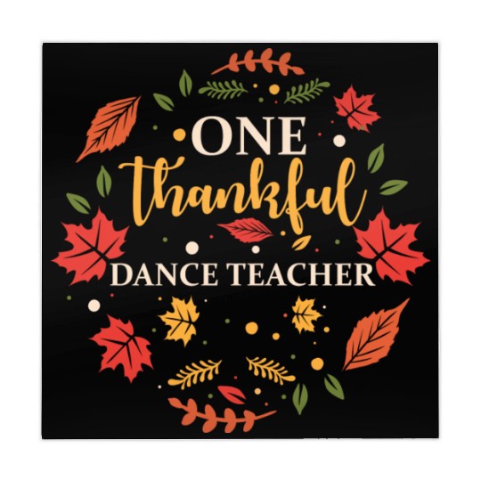 One Thankful Dance Teacher Thanksgiving Fall Mahjong Mats