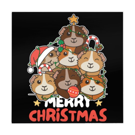 Guinea Pig Christmas Tree Merry Christmas Mahjong Mats