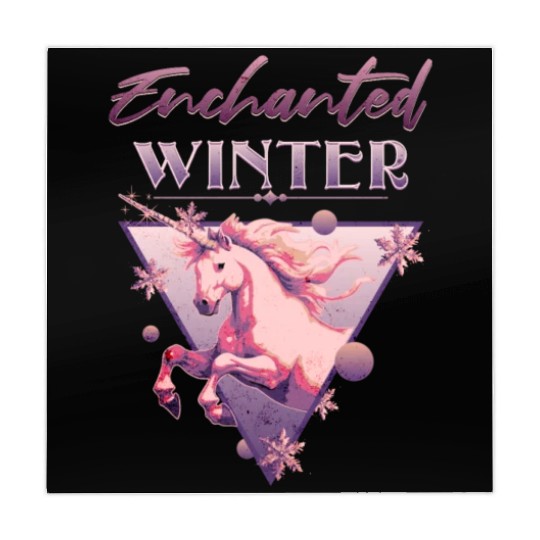 Enchanted Winter 80s Retro Lilac Unicorn Mahjong Mats