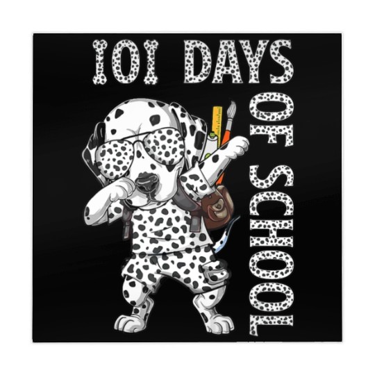 Dabbing 101 Days School Dalmatian Student Teacher Mahjong Mats