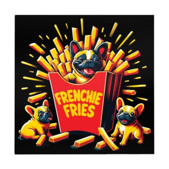 Frenchie Fries - Cute French Bulldog Fries Mahjong Mats