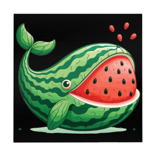 Melon Whale Funny Animal Made Of Vegetables Mahjong Mats