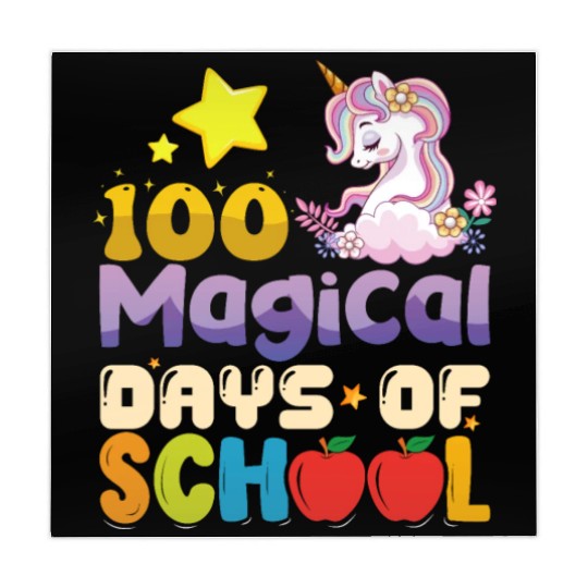 100 Magical Days Of School Unicorn Teacher Mahjong Mats