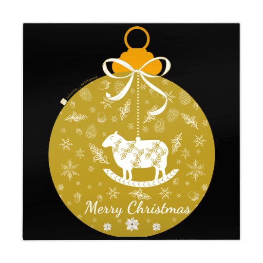 Golden Lamb Christmas Ornament Mahjong Mats